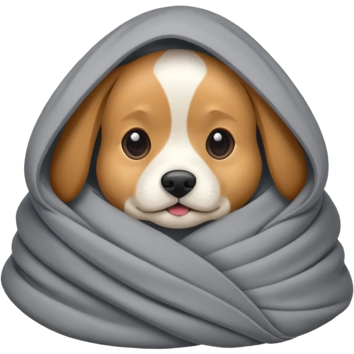 Dog in a blanket emoji