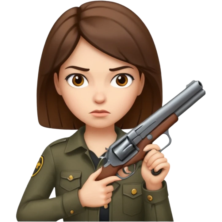 A Nina holding a gun emoji