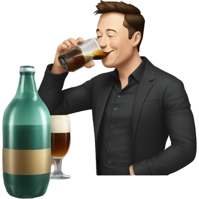 Elon musk drinking Argentinian mate emoji