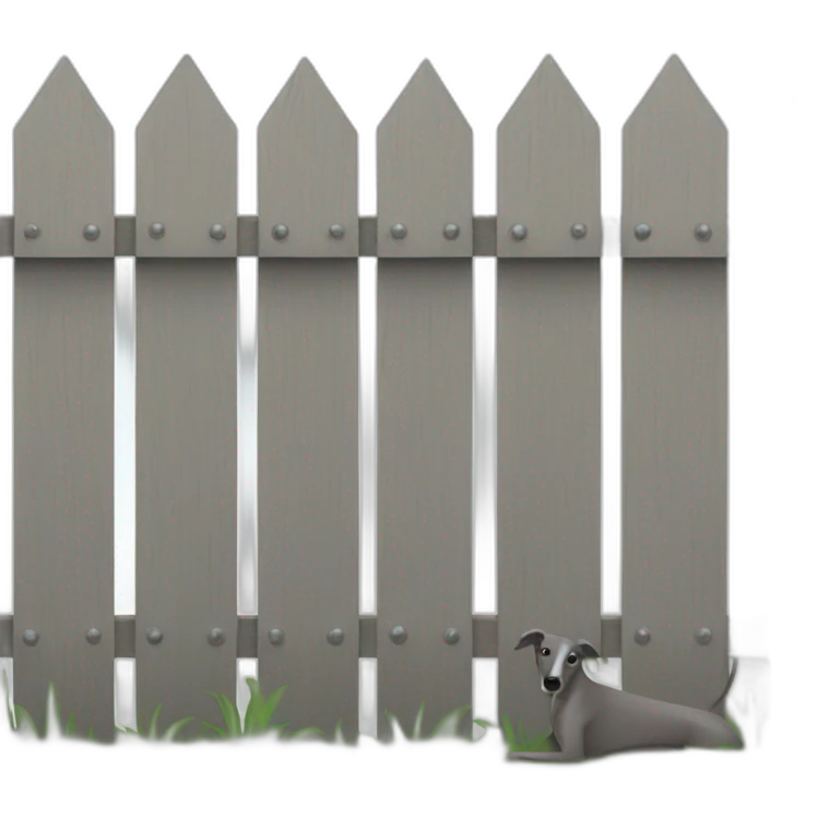 Greyhound building fence emoji