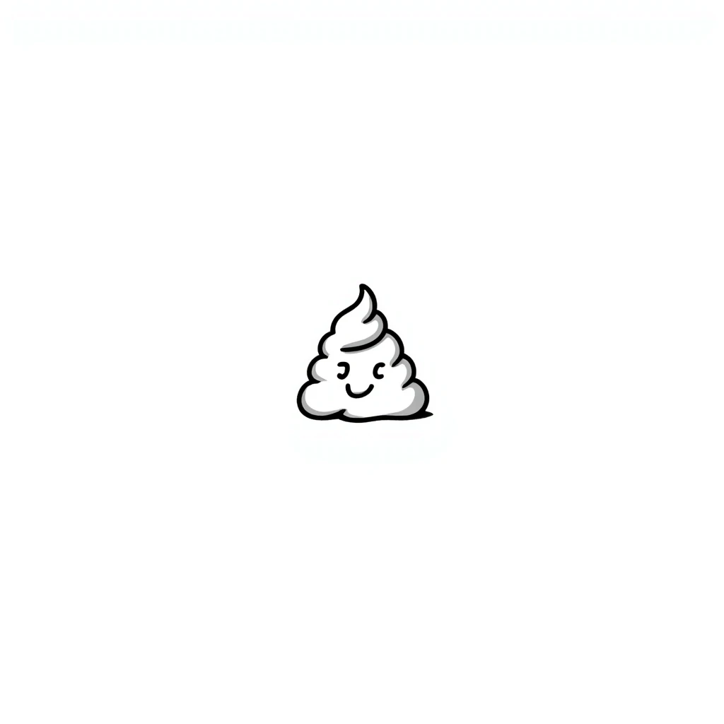 hand-drawn doodle style poop emoji emoji