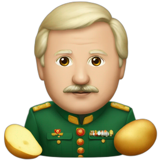 Lukashenko with potato emoji