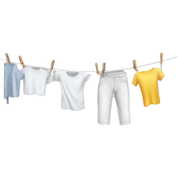folding clothes line  emoji