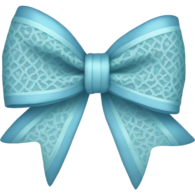 Light blue lace bow emoji