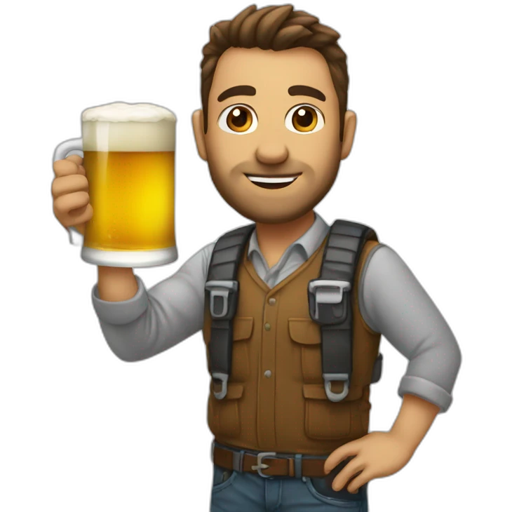 IT developer with beer emoji