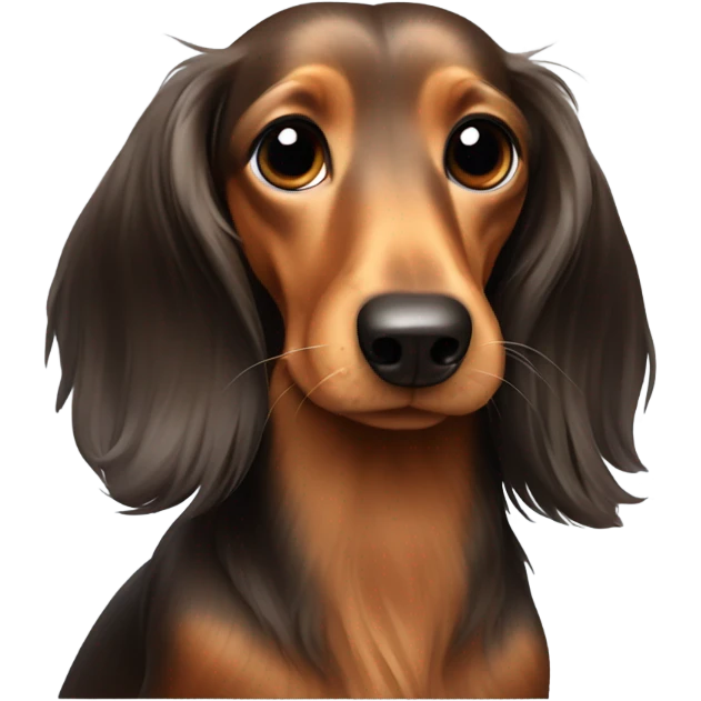 Long hair dashound emoji