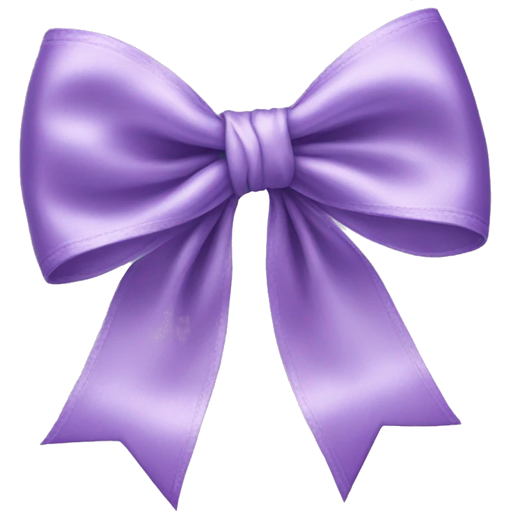 Realistic lilac silk bow emoji