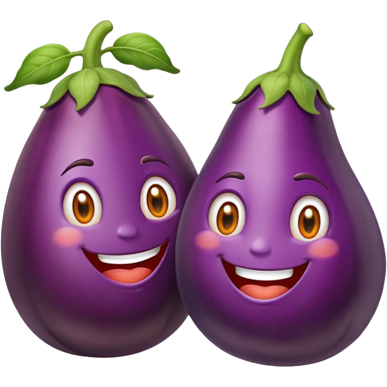 eggplant and peach combined in a humorous way emoji
