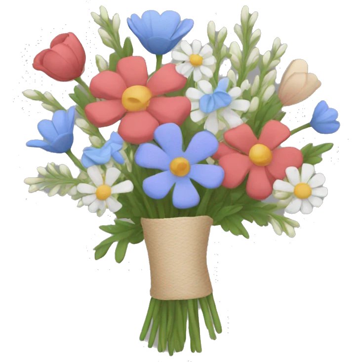 Bouquet of cottage flowers emoji