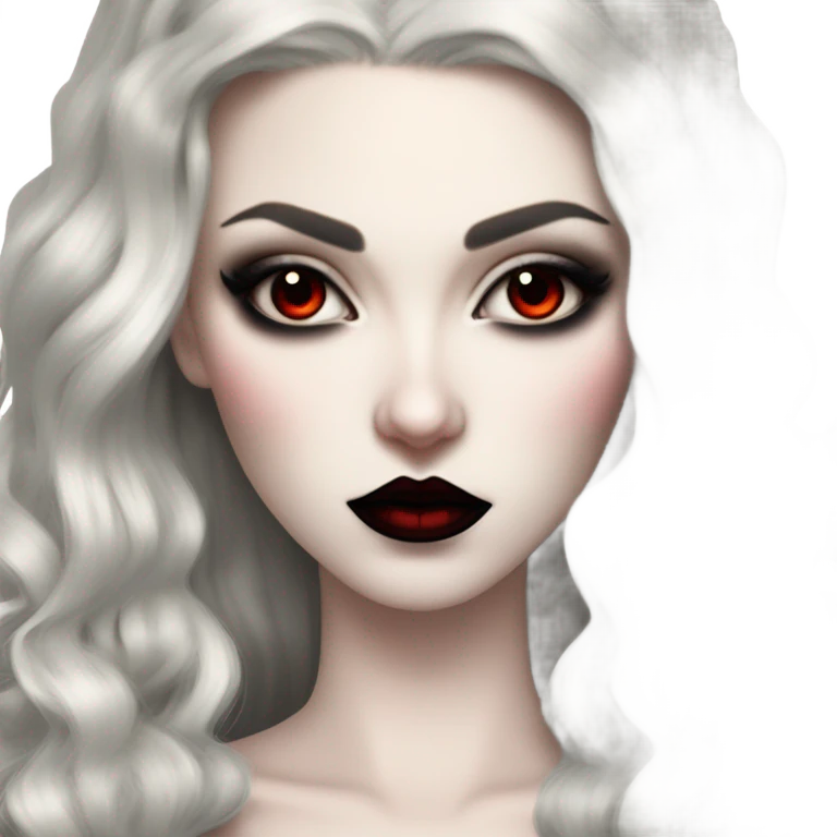 Hyper Realistic Goth victoria secret model vampire  emoji