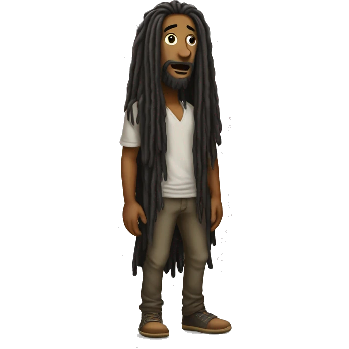 tall nonchalant dreadhead standing  emoji