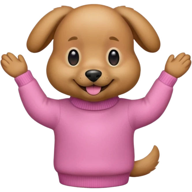 Udělat emoji z mého psa s růžovým svetrem  emoji