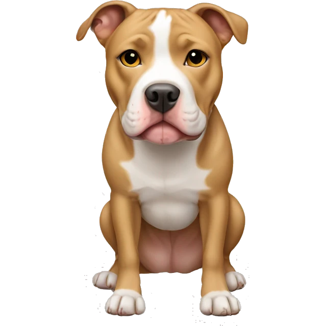 Tan and white pit bull  emoji