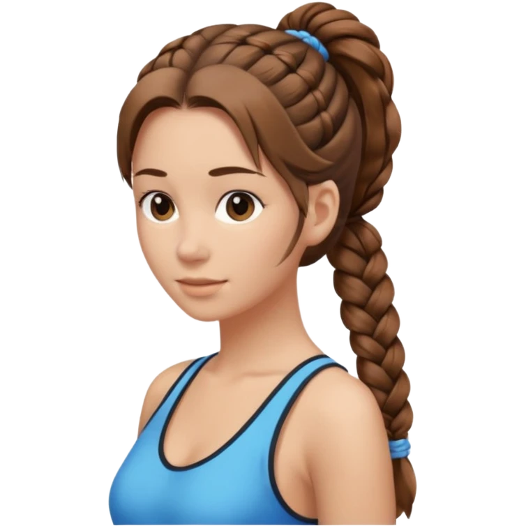 just hair braided hair tail one piece emoji