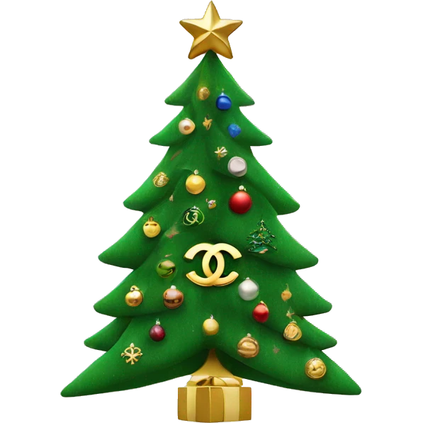 Chanel logo Christmas tree emoji