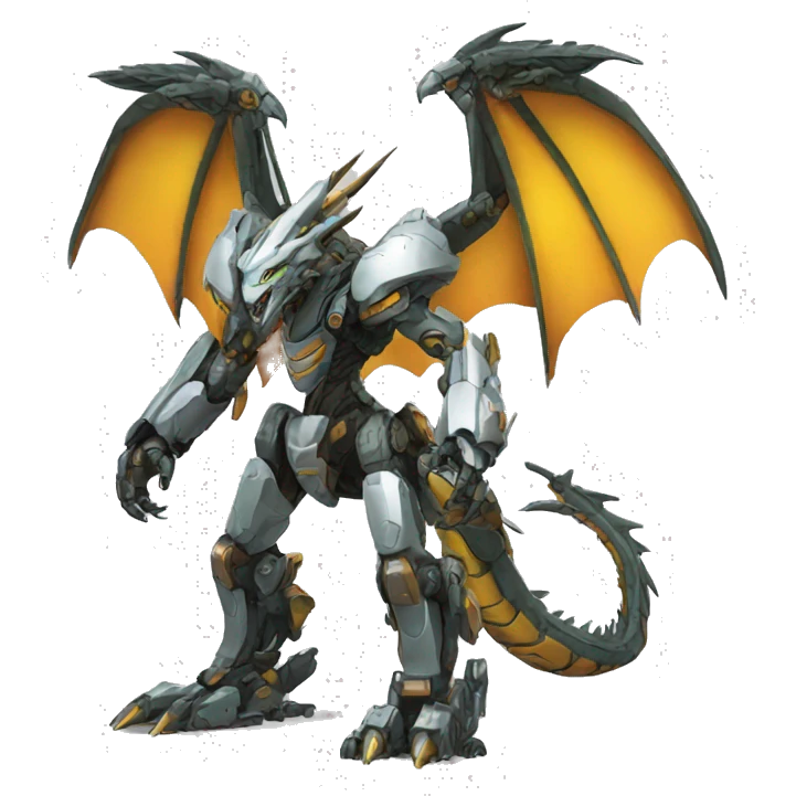 Mecha Dragon full body emoji