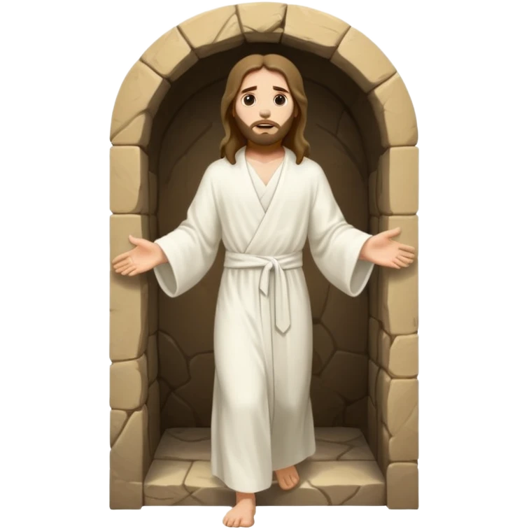 Jesus walking out of the tomb emoji