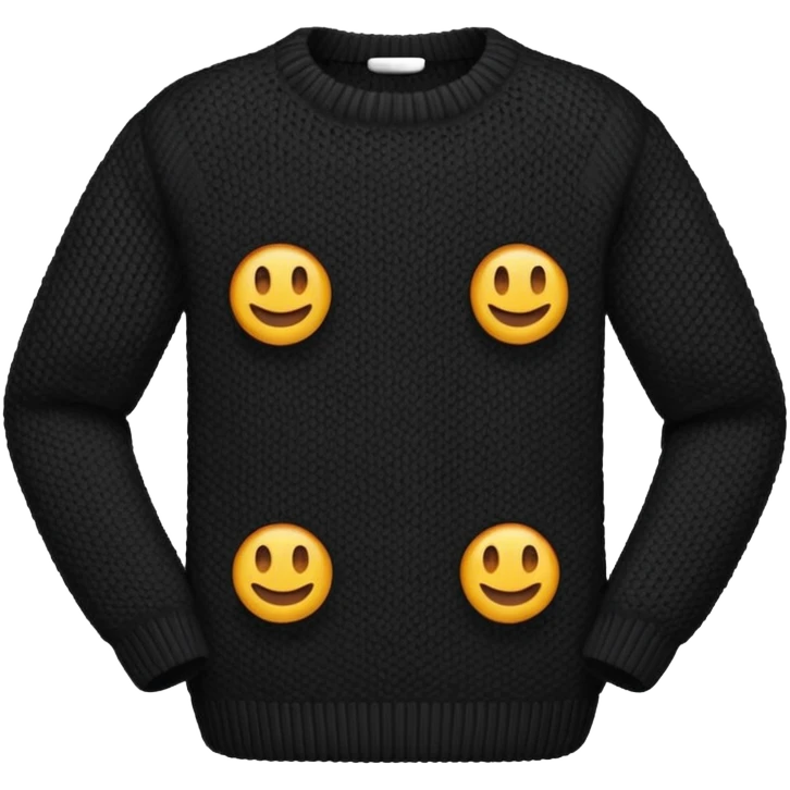 sweter:negro emoji