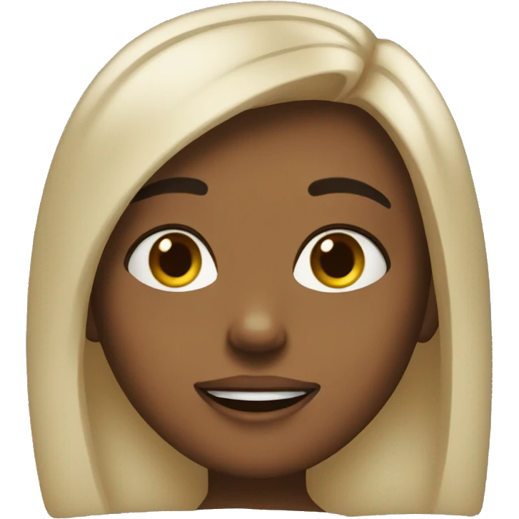 a girl who’s blushin emoji