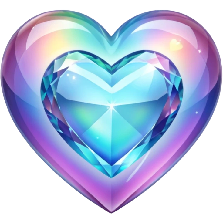 
Crystal heart, remove background emoji