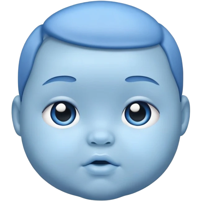 Blue baby face emoji
