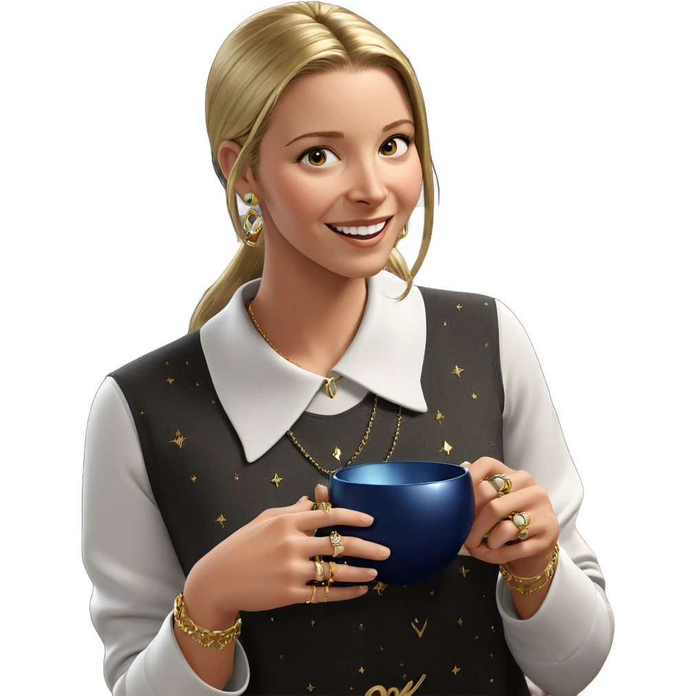 smiling girl with jewelry indoors emoji
