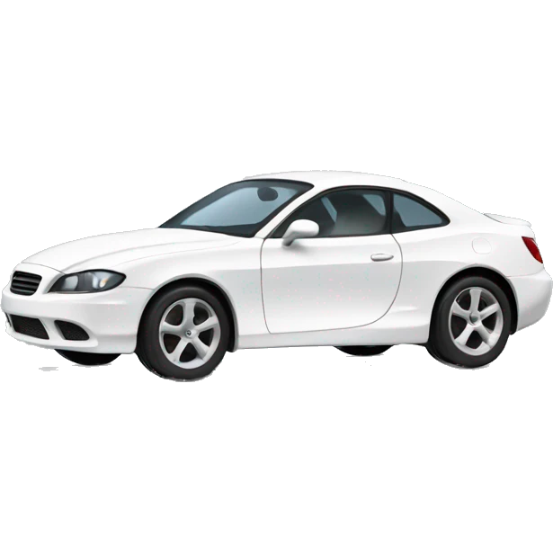 white coupè car emoji