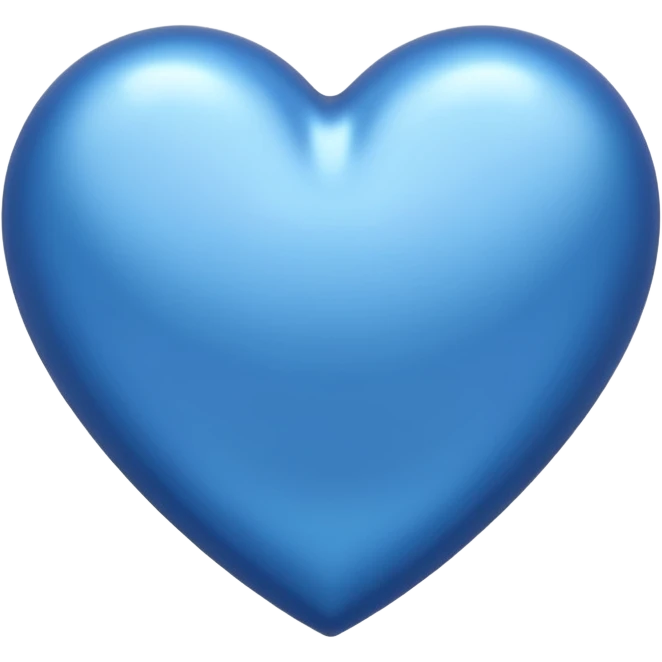 heart with a metallic blue finish emoji