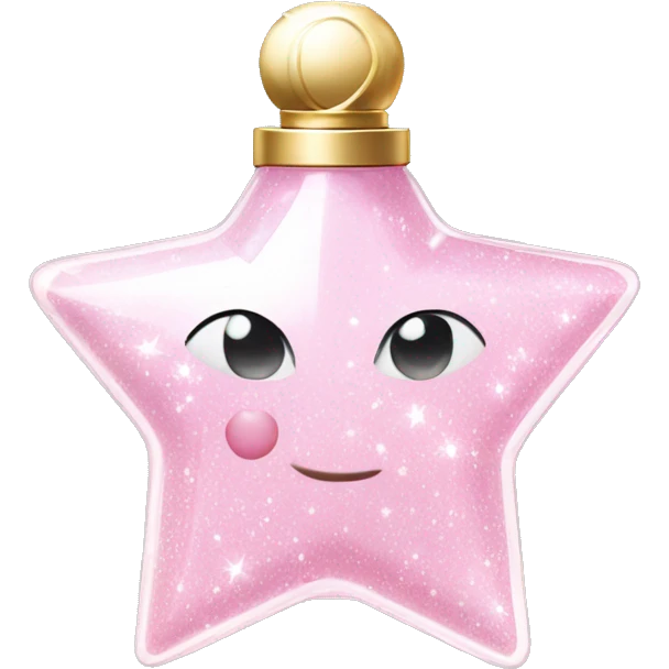 Light pink and white sparkly star dream perfume  emoji