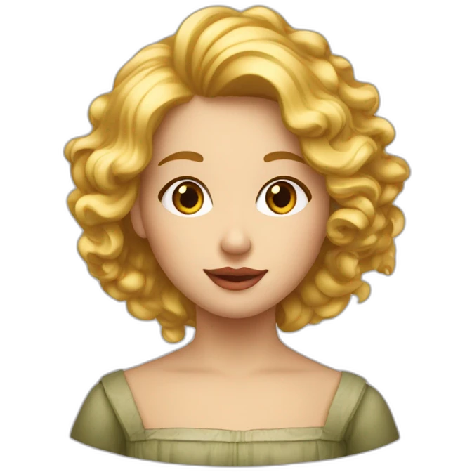 Une jeune fille aux cheveux bouclés blond vénitien emoji