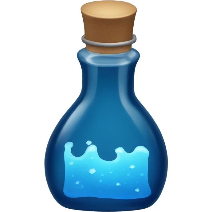 magic bottle dark blue water emoji