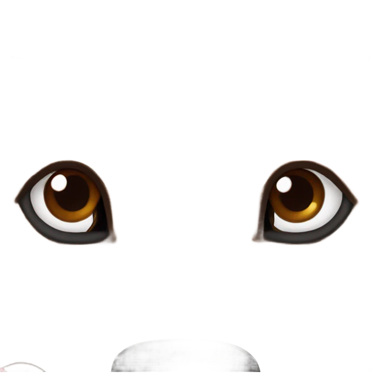 Red husky brown eyes pink nose emoji