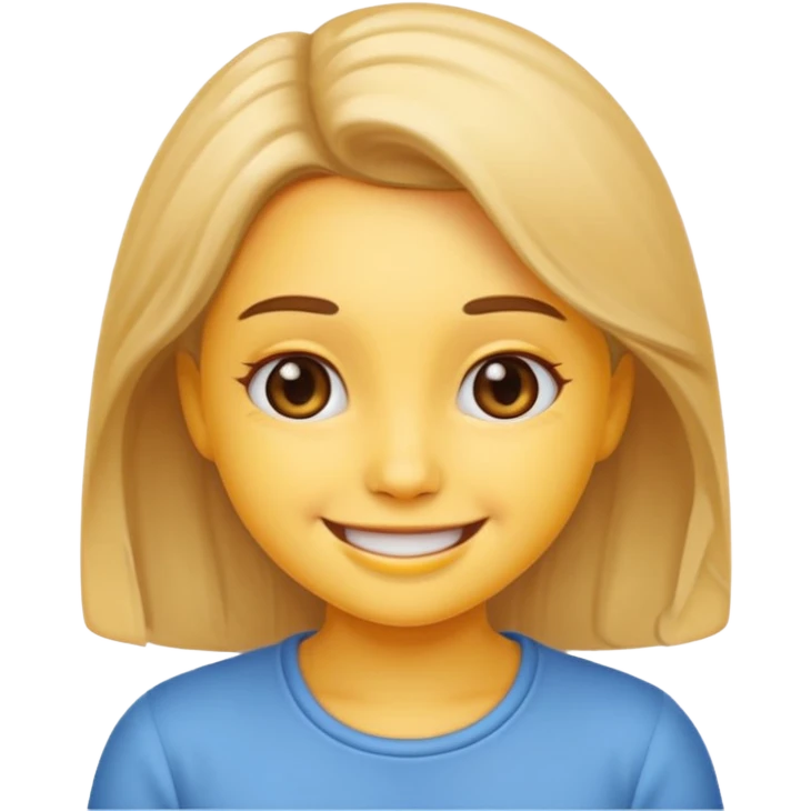 cute girl emoji, smiling emoji