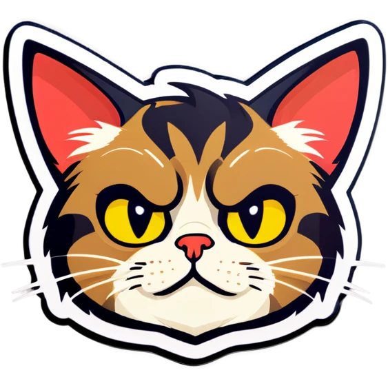Annoyed cat emoji