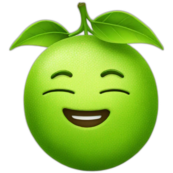 happy lime fruit emoji