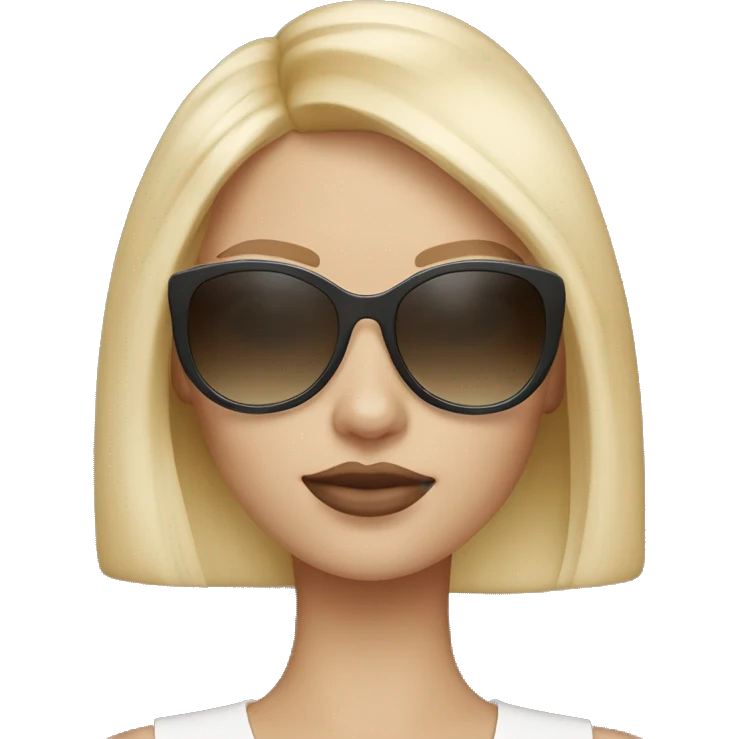 blonde girl in Fendi sunglasses emoji