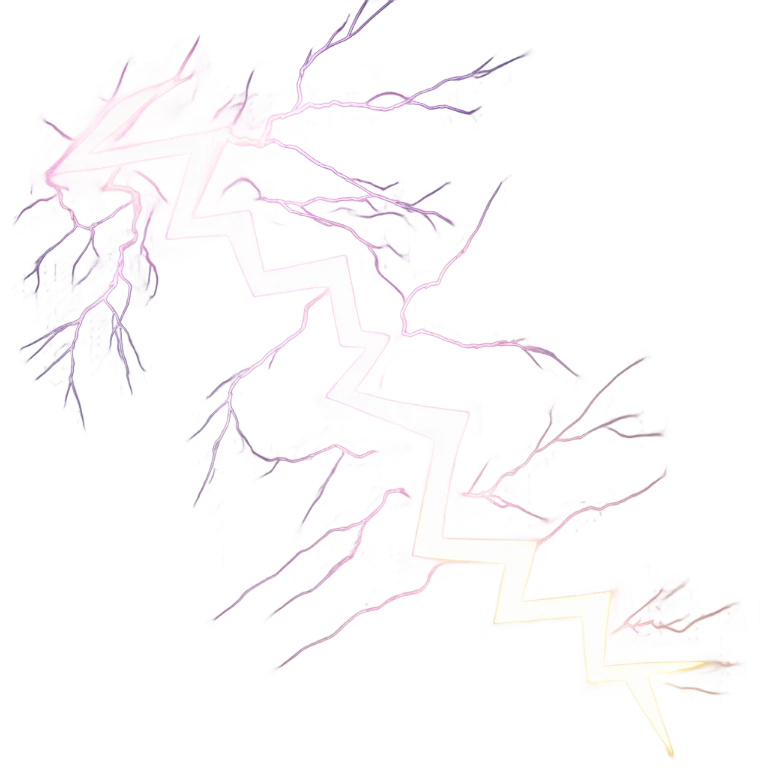 A dramatic lightning bolt strikes from above, with sparks flying everywhere emoji