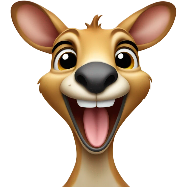 Kangaroo laughing hard at someone  emoji
