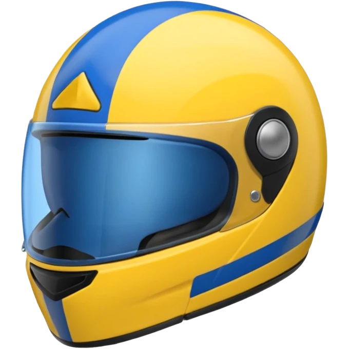 emoji capacete de moto azul (#1440FF) e com detalhes amarelo (#FFA814) emoji