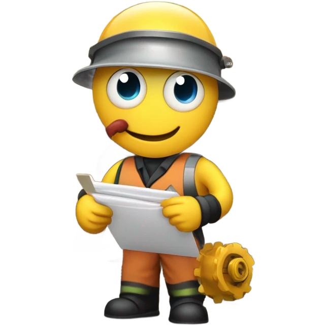 Worm working at a paper mill  emoji