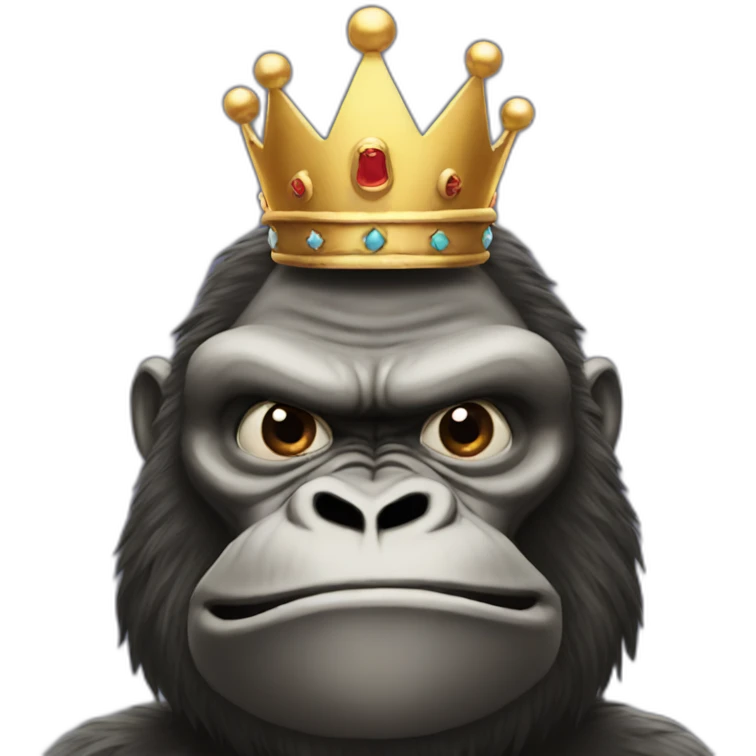 King Kong with crown  emoji
