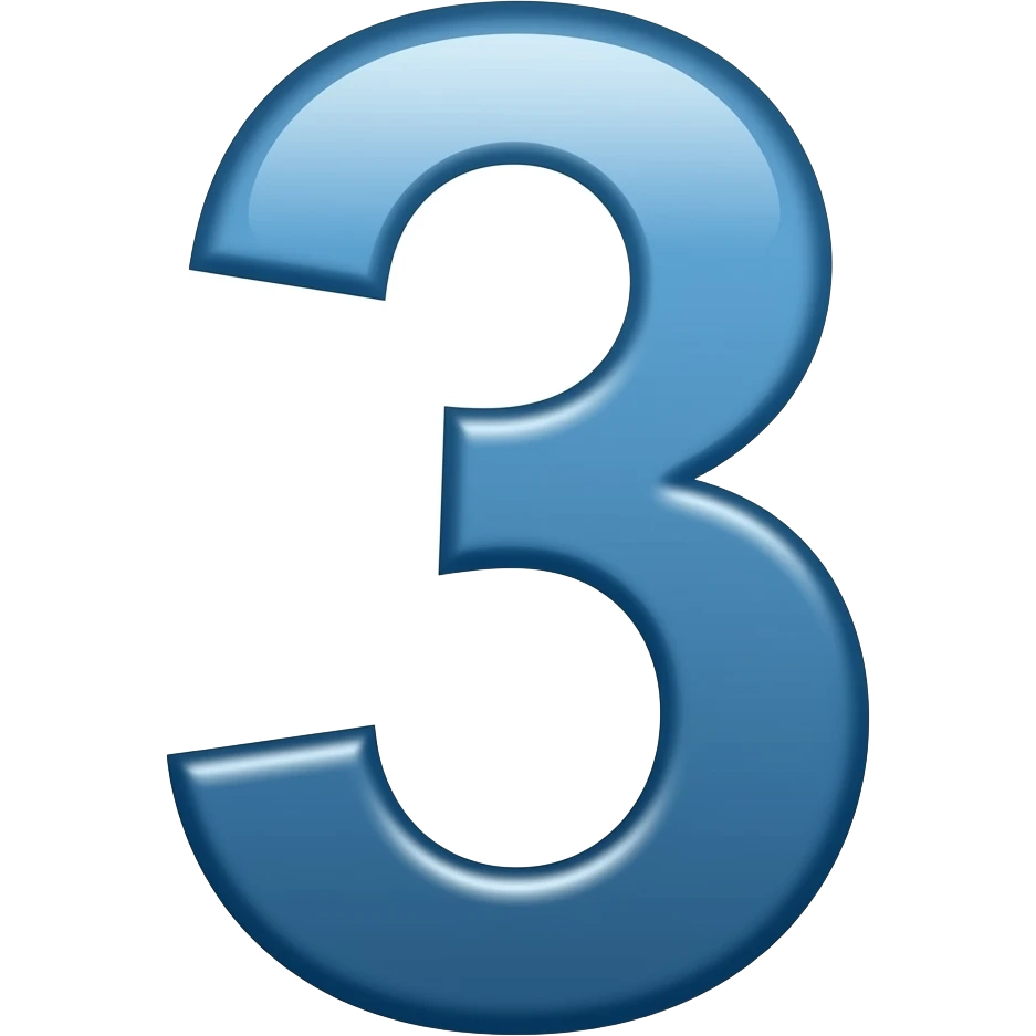 BLUE NUMBER 3 emoji