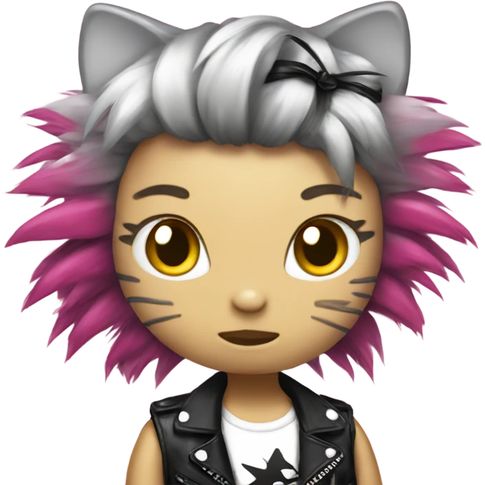 Hello kitty punk emoji
