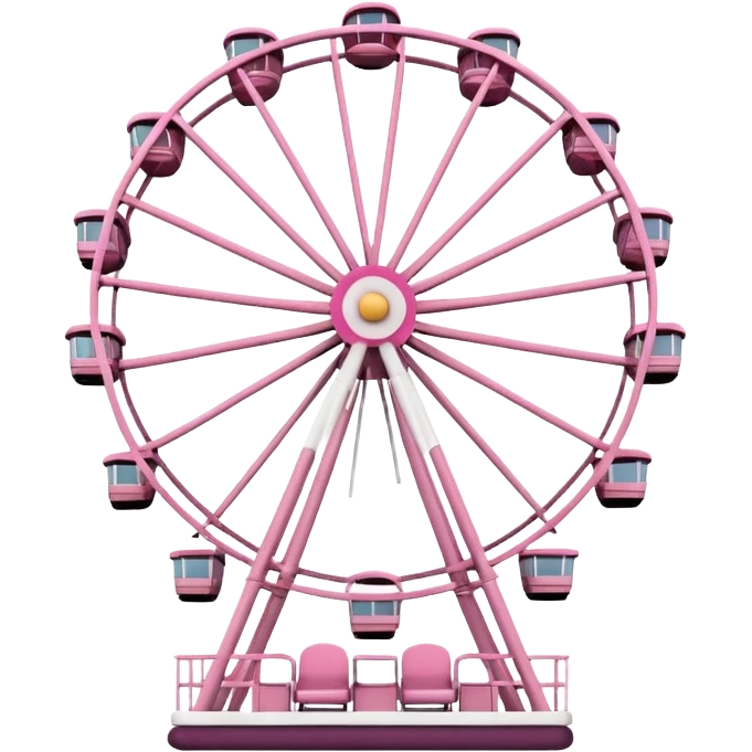 mix light pink dark pink and white theme park Ferris wheel emoji