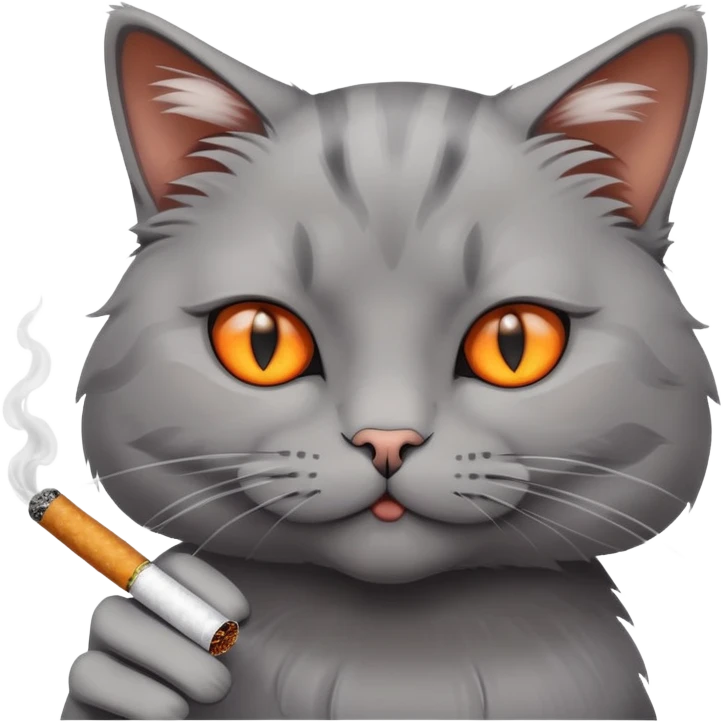 Cat smoking cigarette emoji