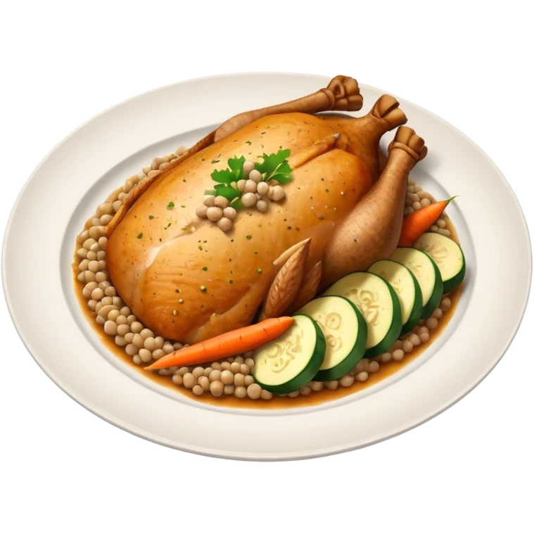 Backed turkey breast with buckwheat and stewed vegetables (zucchini, carrots) emoji