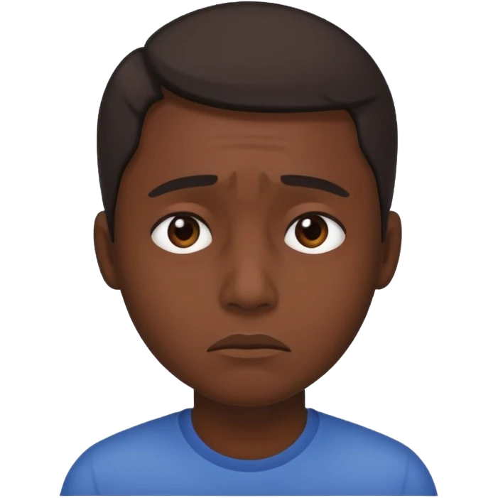 Shaking head while sad emoji