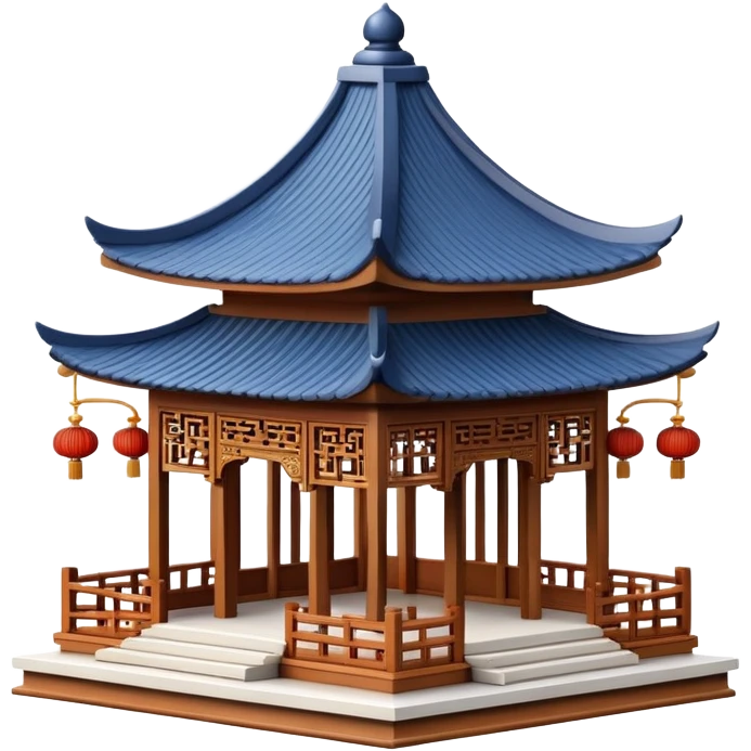 Miniature Chinese pavilion with elegant details emoji
