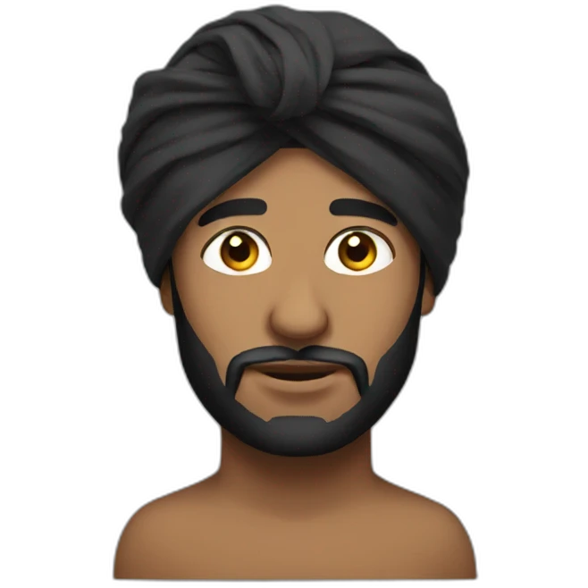 Black Arab turban emoji