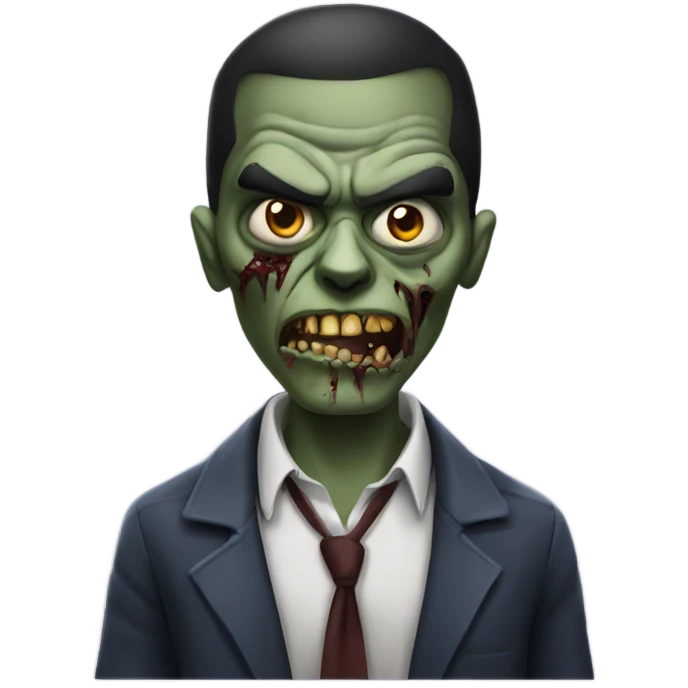 Gangster zombie emoji
